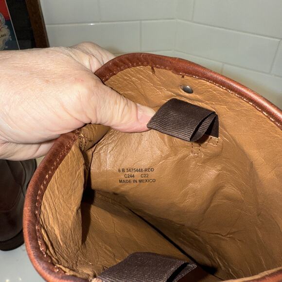 Frye Melissa Button 2 Women's Size 8.5B Brown Leather Boots Redwood - Picture 9 of 10